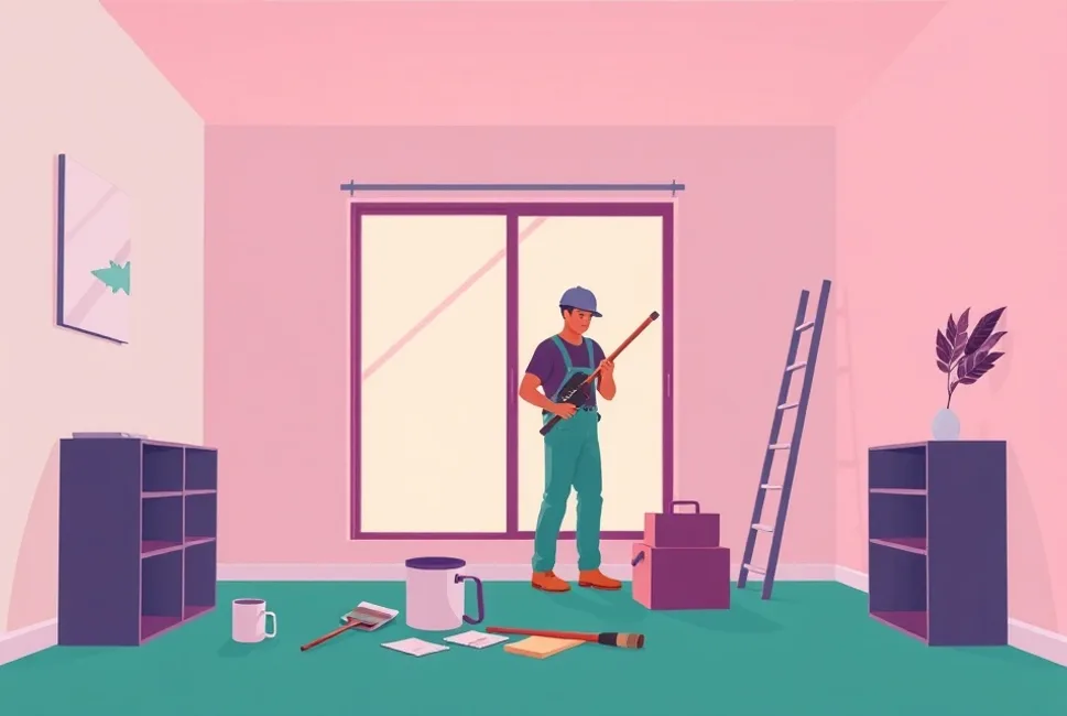 Intérieur rénové après travaux de peinture à Bourg-la-Reine